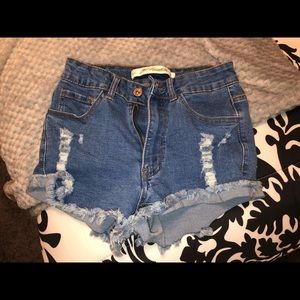 Denim shorts
